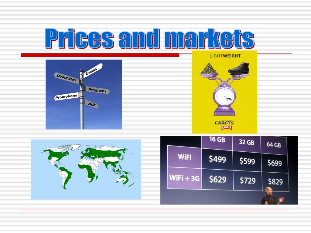 Prices and markets